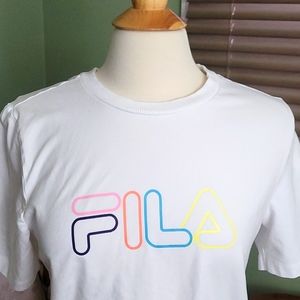 Fila colorful lettered graphic tee shirt Size Small